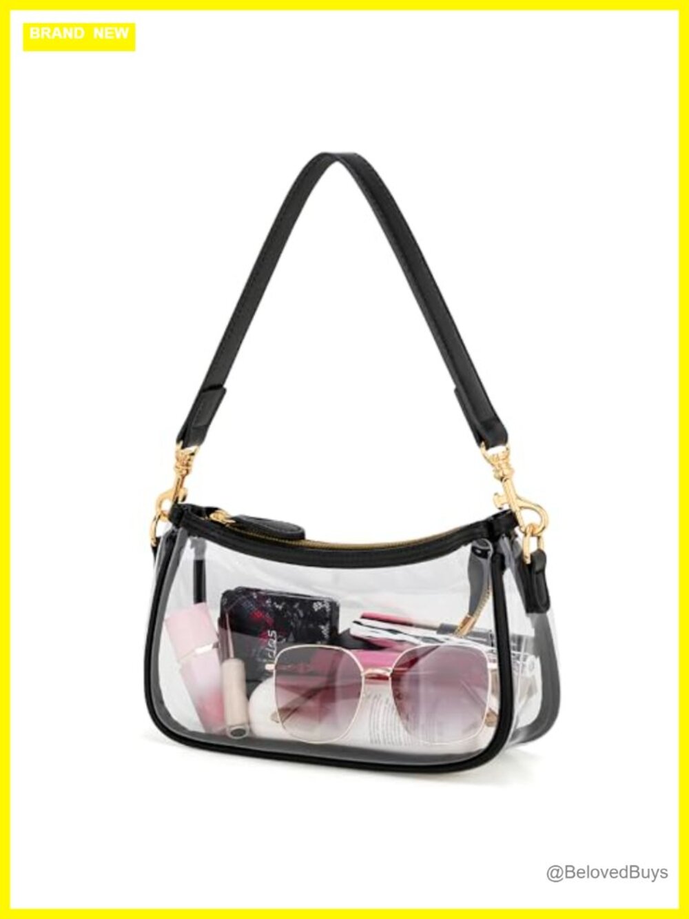 Clear PVC Crossbody Shoulder Bag Stadium Approved Mini Purse